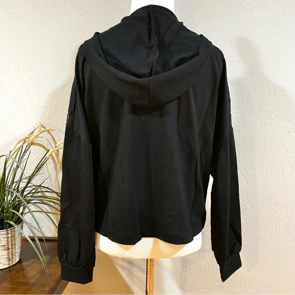 🥳HP🥳NWT Splendid Metallic Striped Dolman Hooded Active Jacket - Picture 6 of 14
